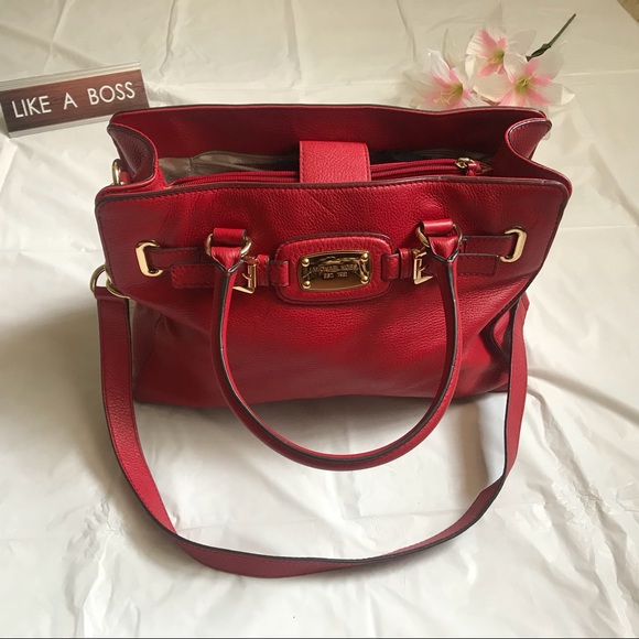 Michael Kors Handbags - Michael Kors Hamilton Red satchel tote purse